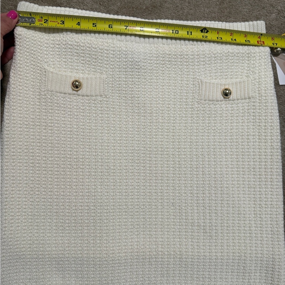 French Connection Cream Knit Mini Skirt Size M NWT - Picture 10 of 11